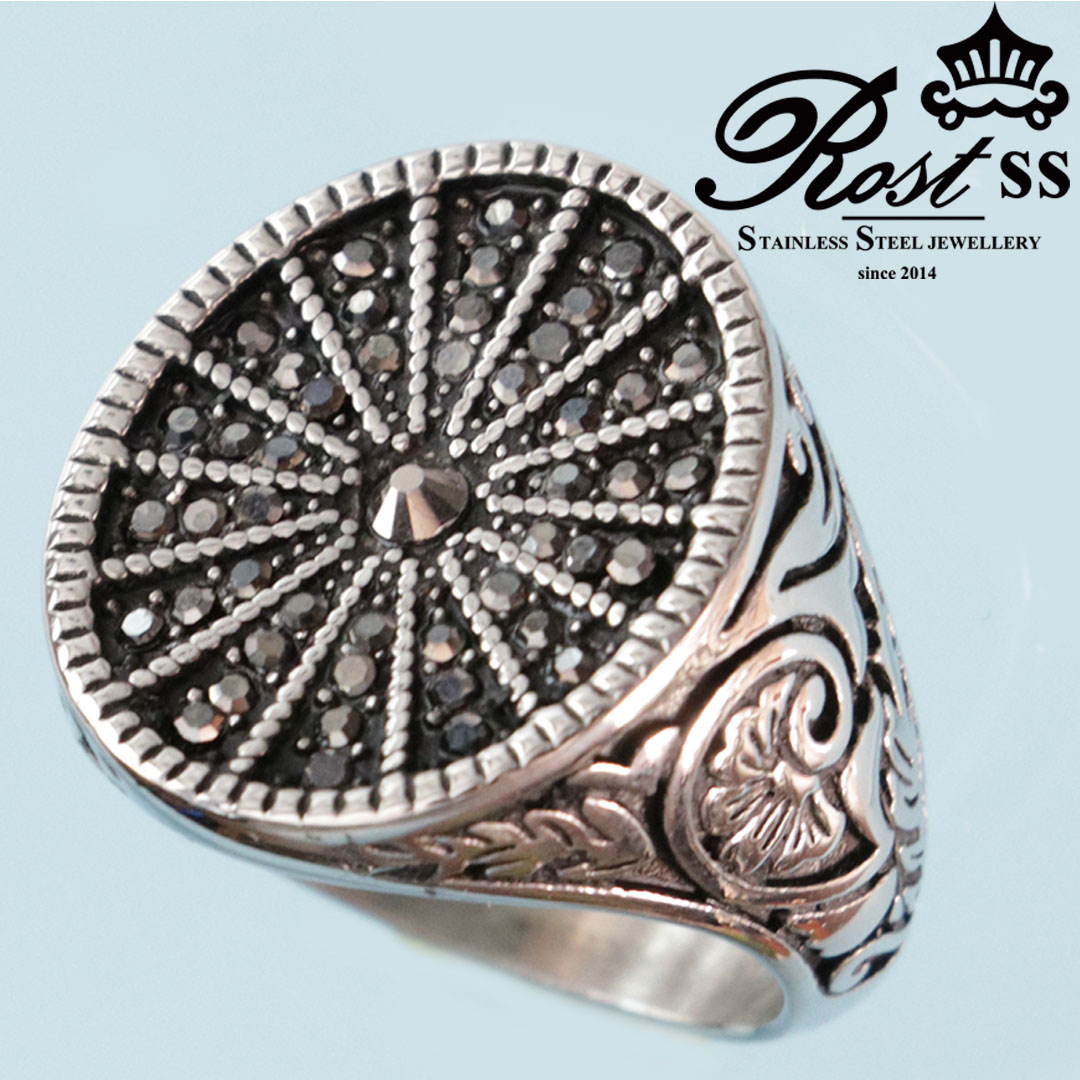 Mens ring with gems