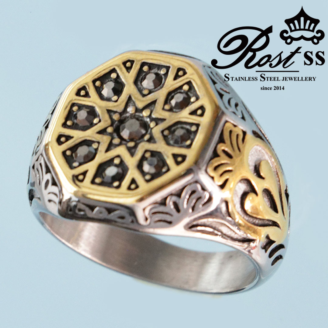 Mens ring with gems